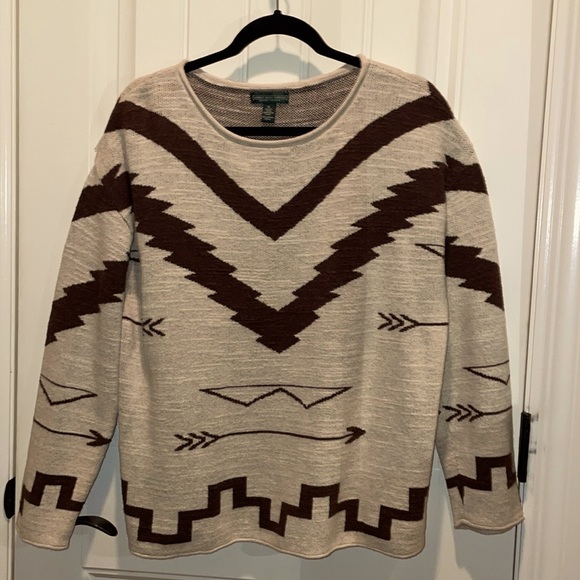 Lauren Ralph Lauren Sweaters - Lauren XL Ralph Lauren Rolled Neck Knit Sweater Sand / Chocolate Long sleeves